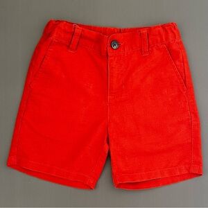 Janie And Jack Kids Boys Short Pants, Red, 5T, Linen/Cotton Blend